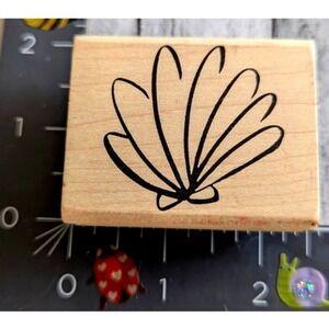 Denami Seashell Conch Beach Rubber Stamp Wood #E57